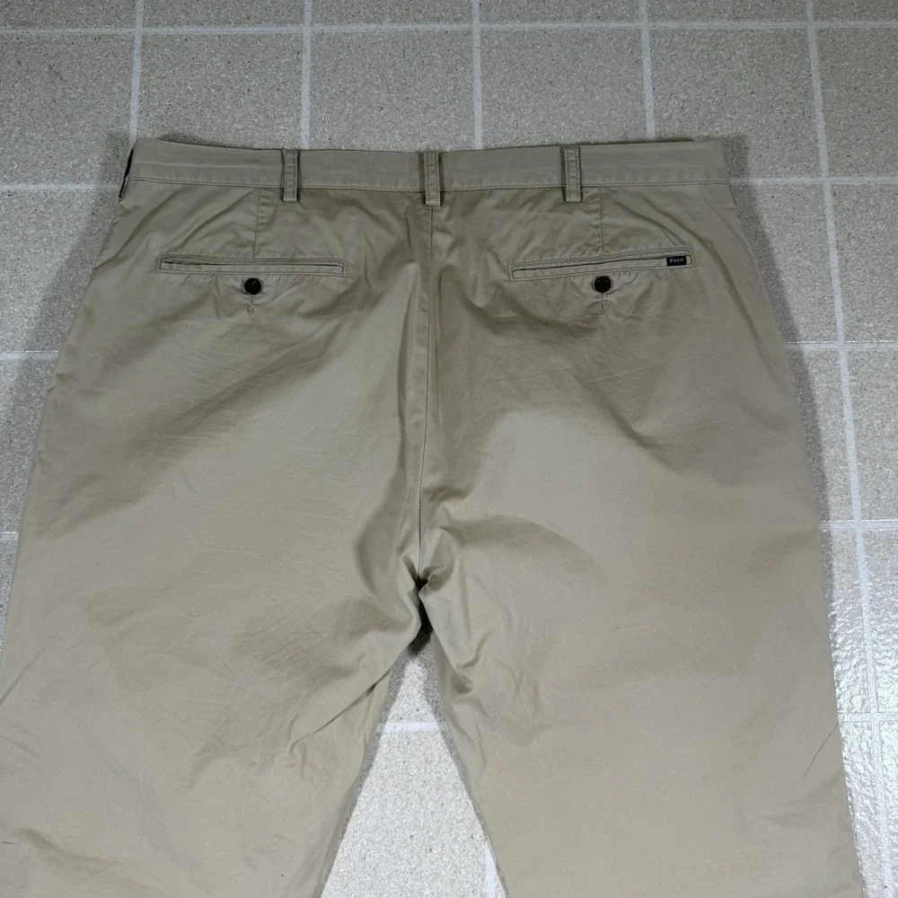 VTG Polo Ralph Lauren Chino Pants Mens 40x30 Khaki Suffield Straight Pony Preppy